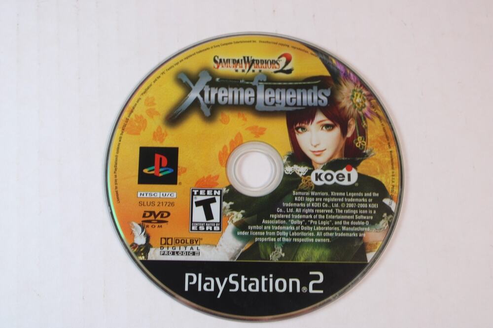 Samurai Warriors 2: Xtreme Legends (Sony PlayStation 2, 2008, PS3) Disc Only